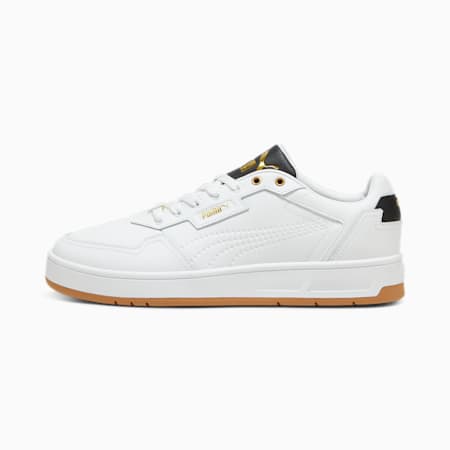 Court Classic Lux Sneakers, PUMA White-PUMA Black-PUMA Gold, small