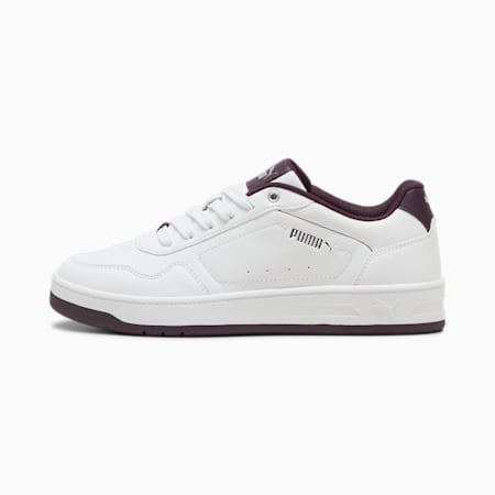 Sneakersy Court Classy, PUMA White-Midnight Plum-PUMA Silver, small