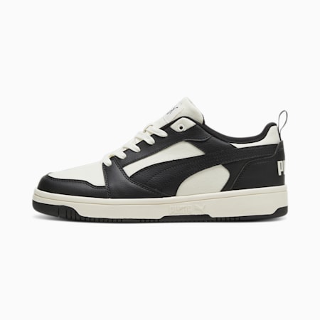 Rebound v6 Low CV Unisex Sneakers, PUMA Black-Warm White-PUMA White, small-PHL