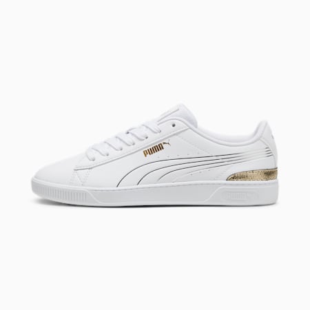 Vikky v3 Metallic Shine Sneakers, PUMA White-PUMA Gold-PUMA Silver, small-DFA