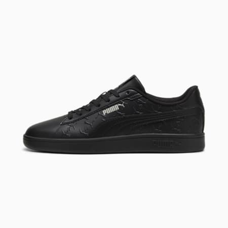 Sepatu Sneaker Unisex Puma Smash 3.0 Superlogo, PUMA Black-Smokey Gray-PUMA White, small-IDN