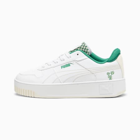 Carina Street Blossom Women's Sneakers, PUMA White-Sugared Almond-Archive Green, small-AUS