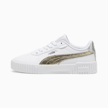 Carina 2.0 Metallic Shine Women's Sneakers, PUMA White-PUMA Gold-PUMA Silver, small-AUS