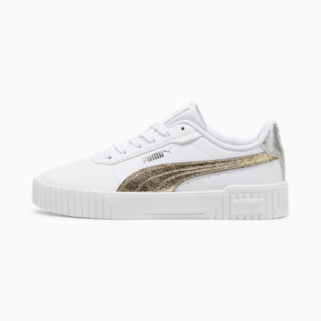 Carina 2.0 Metallic Shine Women's Sneakers, PUMA White-PUMA Gold-PUMA Silver, small-DFA