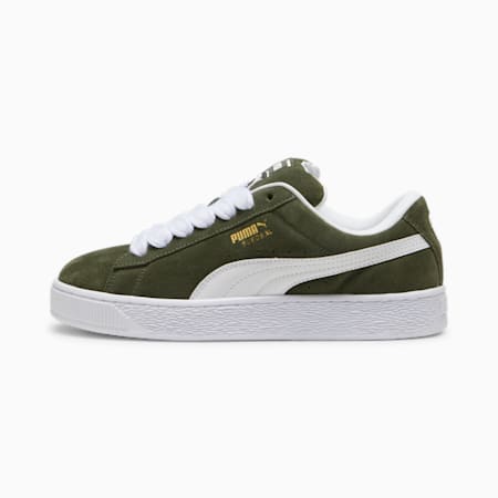 Suede XL sneakers uniseks, Dark Olive-PUMA White, small