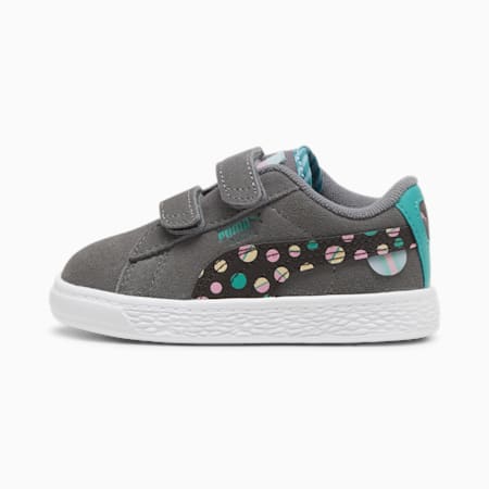Suede Classic LF Sneakers Babys, Cool Dark Gray-Sparkling Green-Flat Dark Gray, small