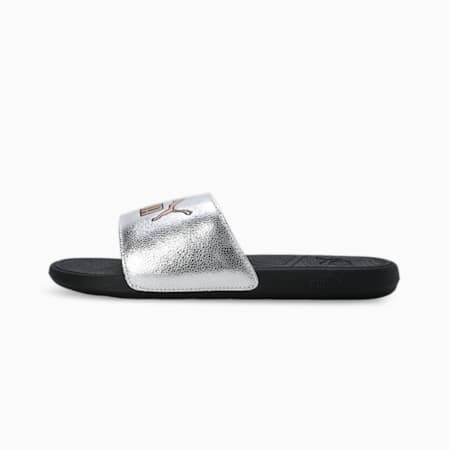 Cool Cat 2.0 Metallic Shine Unisex Sandals, PUMA Silver-PUMA Gold-PUMA Black, small-AUS