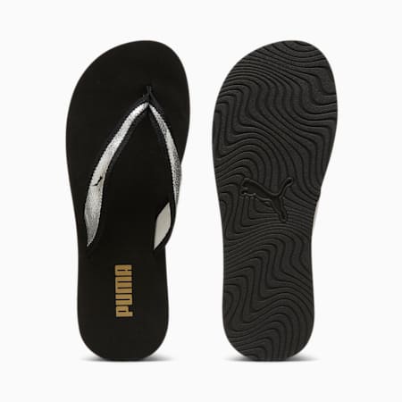 Sandy Flip Women's Slides, PUMA Black-PUMA Silver-PUMA Black, small