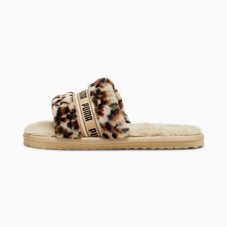 PUMA Fluff I Am The Drama Slides, Putty-Brown Mushroom-PUMA Black, small-AUS