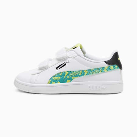 Sneakesy PUMA Smash 3.0 Masked Hero, PUMA White-Sparkling Green-Lime Sheen, small