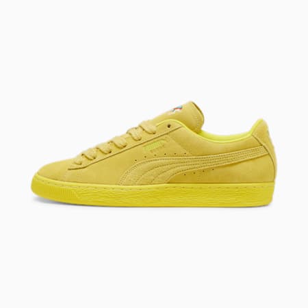 LOVE MARATHON Suede Sneakers, Court Yellow-Court Yellow, small