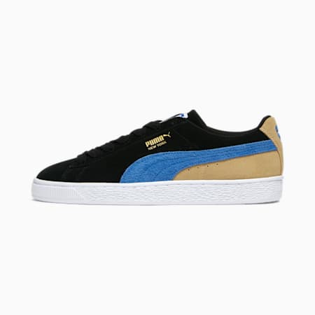 Suede NYC Men's Sneakers, PUMA Black-Racing Blue-Sand Dune, small