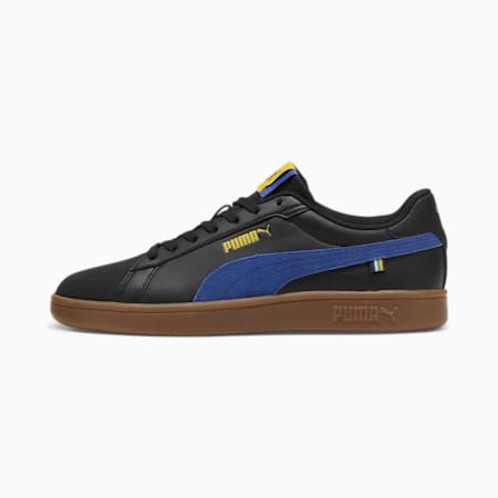 Puma Smash 3.0 Football24 Unisex Sneakers, PUMA Black-Clyde Royal-Yellow Sizzle, small-THA