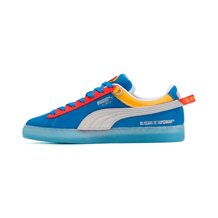 PUMA x SUPERMAN 85th Anniversary Suede Sneakers, Racing Blue-PUMA Red-Yellow Sizzle, small-PHL