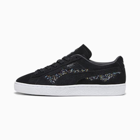 PUMA Swarovski Crystals Suede Women's Sneakers, PUMA Black, small-AUS