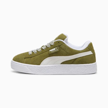 Suede XL Soft Women's Sneakers, Olive Green-PUMA White, small-AUS