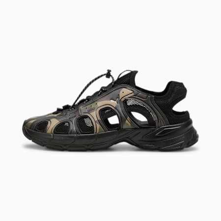 Velo Camo Unisex Sandals, PUMA Olive-PUMA Black, small