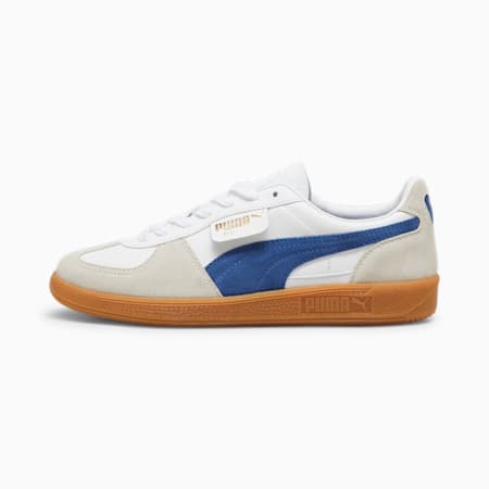 Palermo leren sneakers uniseks, PUMA White-Vapor Gray-Clyde Royal, small