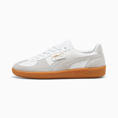 Palermo Leather Sneakers Unisex, PUMA White-Glacial Gray-Gum, small