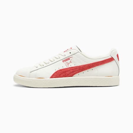 Clyde NeverWorn III Sneakers, Warm White-Club Red, small