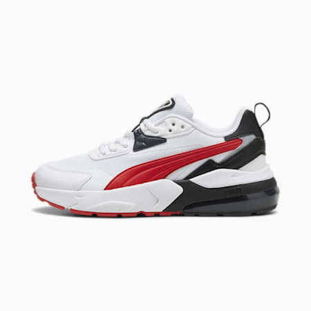Chaussures Vis2k Enfant et Adolescent, PUMA White-For All Time Red-PUMA Black, small