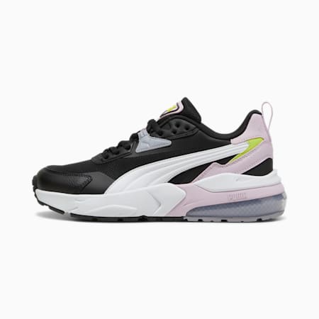 Zapatillas Vis2k para jóvenes, PUMA Black-PUMA White-Grape Mist, small