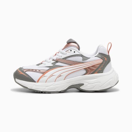 PUMA Morphic Techie Youth Sneakers, PUMA White-Rose Gold, small