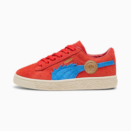 Baskets Suede Baggy PUMA x ONE PIECE Enfant, For All Time Red-Ultra Blue, small
