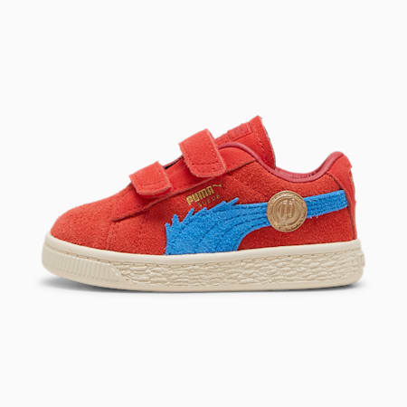 รองเท้าผ้าใบเด็กเล็ก PUMA x ONE PIECE Suede, For All Time Red-Ultra Blue, small-THA