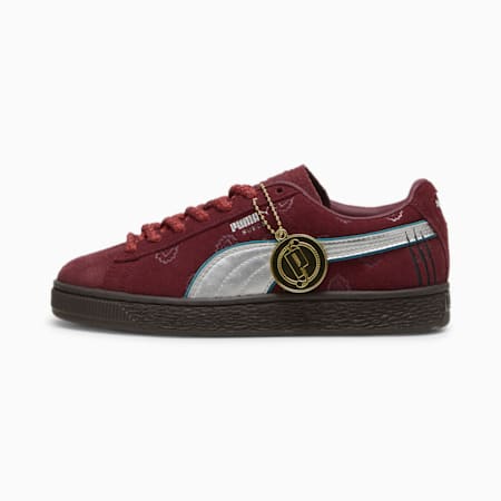 Sepatu Sneaker Suede Remaja Red-Haired Shanks PUMA x ONE PIECE, Team Regal Red-PUMA Silver, small-IDN