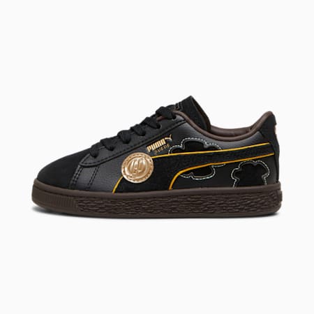 PUMA x ONE PIECE Suede Blackbeard Teech Sneakers Kids, PUMA Black-PUMA Black-Dark Chocolate, small-PHL