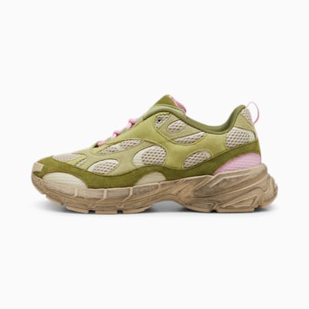 PUMA x KidSuper Velophasis NU Unisex Sneakers, Olive Green-Putty, small-AUS