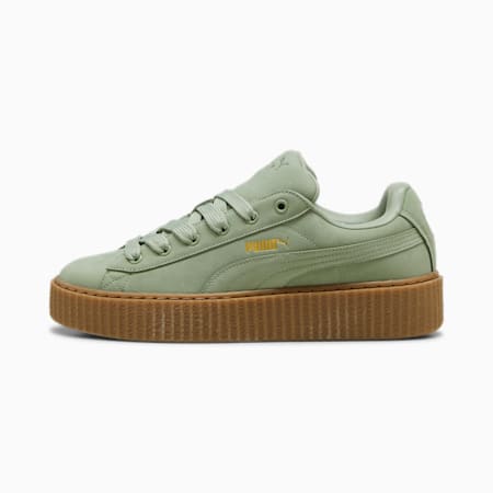 FENTY x PUMA Creeper Phatty Sneakers in tonalità terra unisex, Green Fog-PUMA Gold-Gum, small