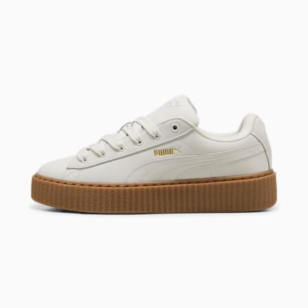 נעלי ספורט יוניסקס FENTY x PUMA Creeper Phatty Earth Tone, Warm White-PUMA Gold-Gum, small-DFA