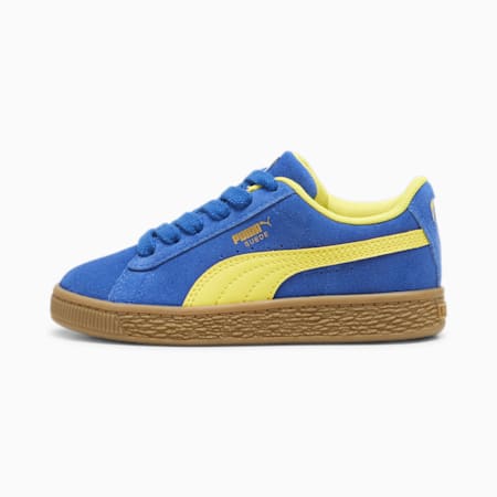 Suede Terrace Sneakers Kids, Cobalt Glaze-Pelé Yellow, small-AUS