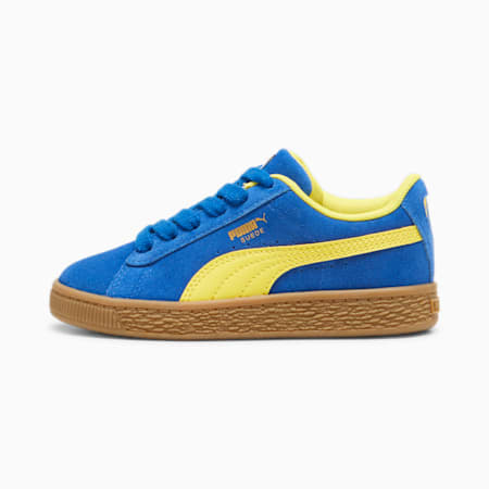 Suede Terrace Sneakers Kids, Cobalt Glaze-Pelé Yellow, small-AUS