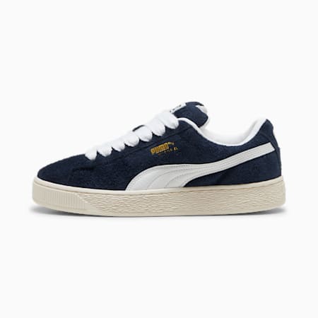 Suede XL Hairy sneakers, Club Navy-Frosted Ivory, small