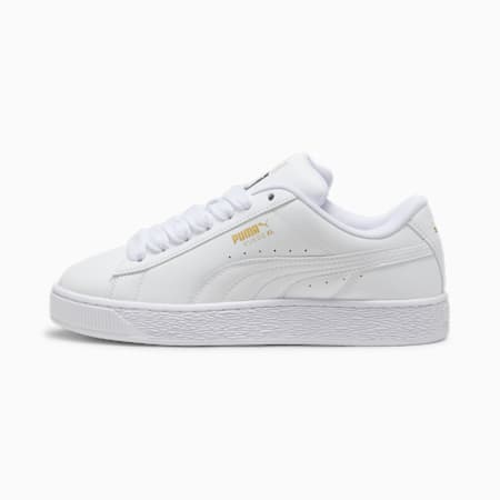 Skórzane sneakersy Suede XL Unisex, PUMA White-Vapor Gray, small