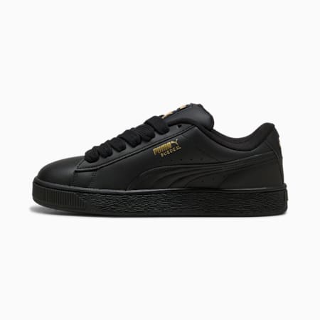 Suede XL Leather Sneakers Unisex, PUMA Black-PUMA Black-Puma Team Gold, small