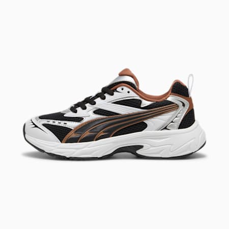 Morphic Metallic Women's Sneakers, PUMA Black-Brown Mushroom, small-NZL