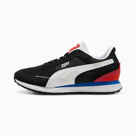 Sneakers Road Rider in camoscio, PUMA Black-PUMA White, small