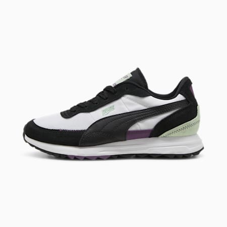 Sneakers Road Rider in camoscio, PUMA White-PUMA Black, small