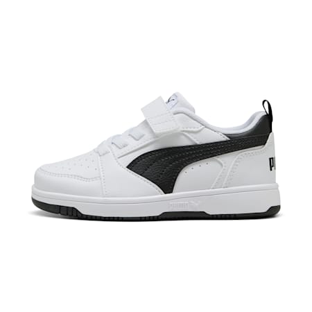 Baskets Rebound V6 Lo Enfant, PUMA White-PUMA Black-PUMA Black, small