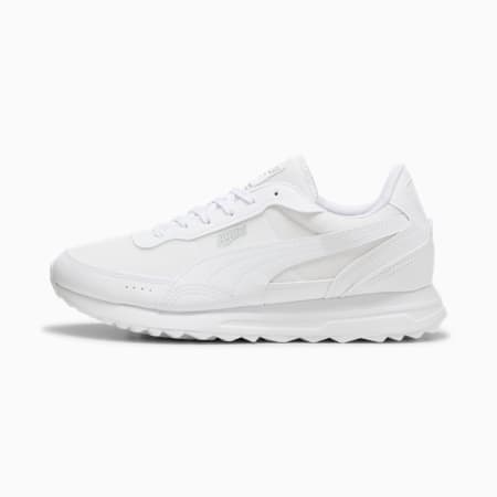 Road Rider leren sneakers, PUMA White-PUMA White, small