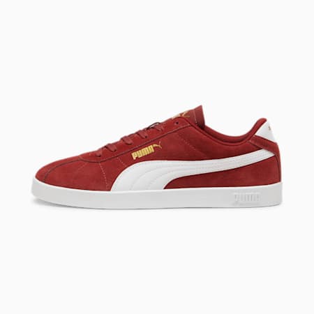 PUMA Club II Suede unisex sneakers, Intense Red-PUMA White-PUMA Gold, small