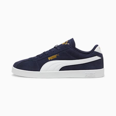 PUMA Club II Suede Sneakers Unisex, PUMA Navy-PUMA White-PUMA Gold, small