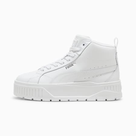 Damskie sneakersy Karmen II Mid, PUMA White-PUMA White-PUMA Silver, small