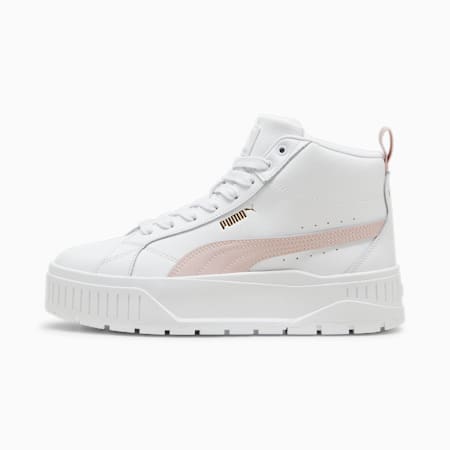 Damskie sneakersy Karmen II Mid, PUMA White-Mauve Mist-PUMA Gold, small