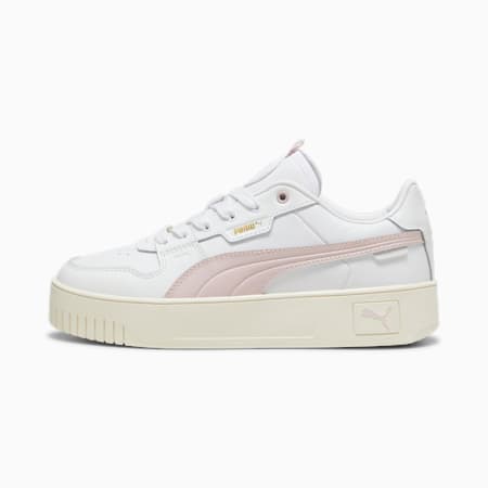 Carina Street Lux sneakers voor dames, PUMA White-Mauve Mist-PUMA Gold, small