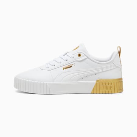 Carina 2.0 Metallic Dream Sneakers Women, PUMA White-PUMA Gold-Matte Puma Gold, small-SEA